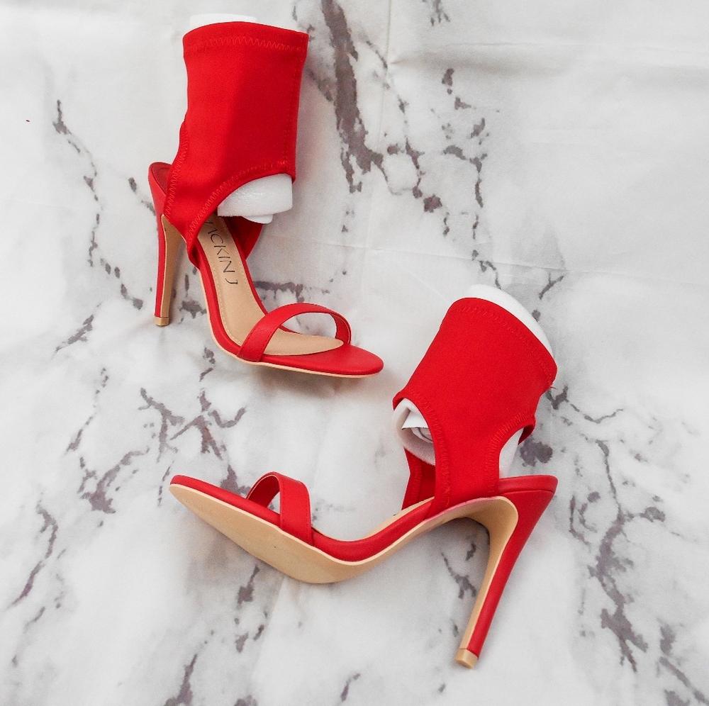 Red High Heel Sandals